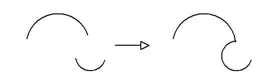 円弧連結の作図例1